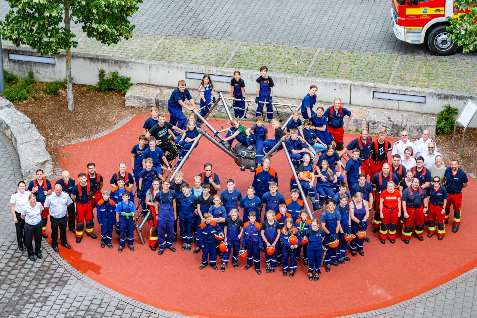 Übung der Jugendfeuerwehr Untergrombach Joß Fritz Grundschule Übung der Jugendfeuerwehr Untergrombach Joß Fritz Grundschule